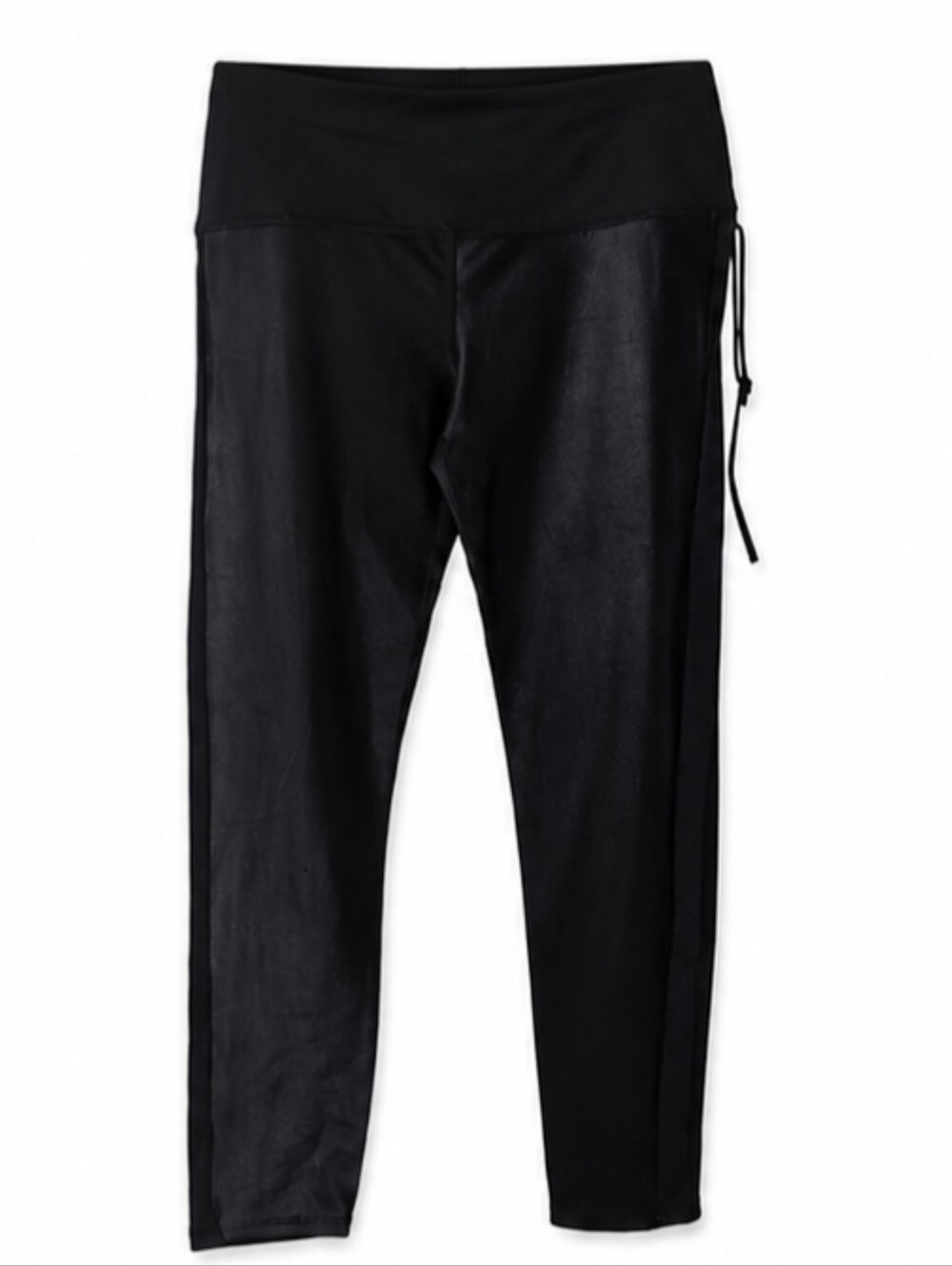 NWT Noli Liquid Leggings Black High-Rise Shimmer Activewear Pants Size L